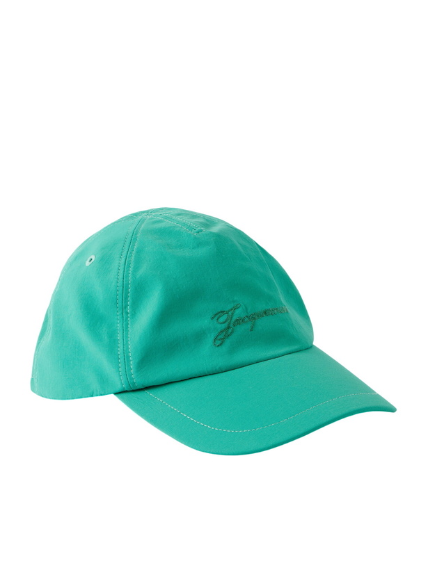 Photo: Jacquemus - Baluchon Logo-Embroidered Shell Baseball Cap - Green