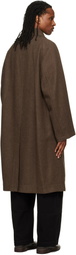 LEMAIRE Brown Double-Breasted Coat