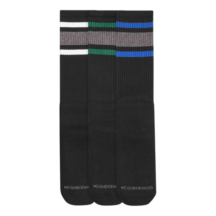Photo: Neighborhood Men's Classic 3-Pack Socks in Black