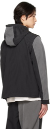 Afield Out Black & Gray Pinstripe Jacket