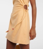 SIR Antonia beaded linen minidress