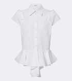 McQueen Peplum cotton poplin shirt