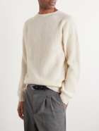 Drake's - Brushed Shetland Wool Sweater - Neutrals