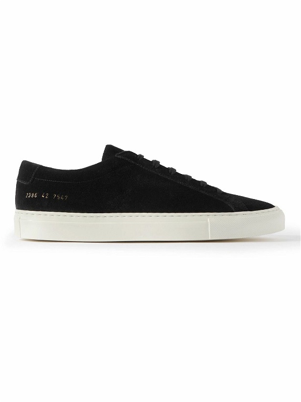 Photo: Common Projects - Original Achilles Waxed-Suede Sneakers - Black