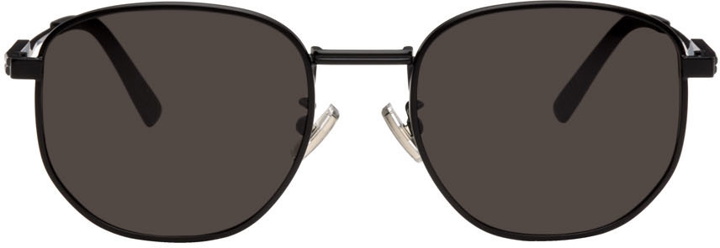 Photo: Bottega Veneta Black Round Sunglasses