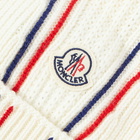 Moncler Men's Tricolour Beanie in White