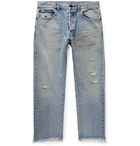 John Elliott - The Kane 2 Cropped Distressed Denim Jeans - Blue