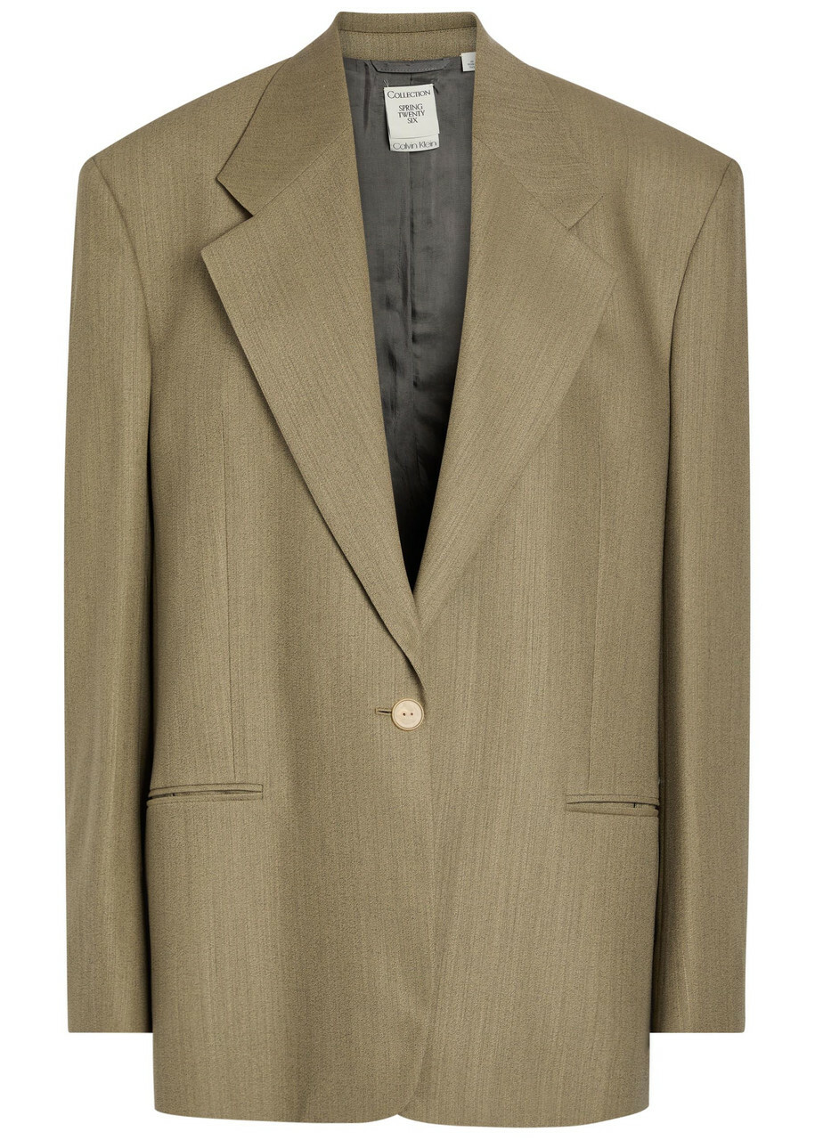 Calvin Klein Avery Wool-blend Blazer Light Brown