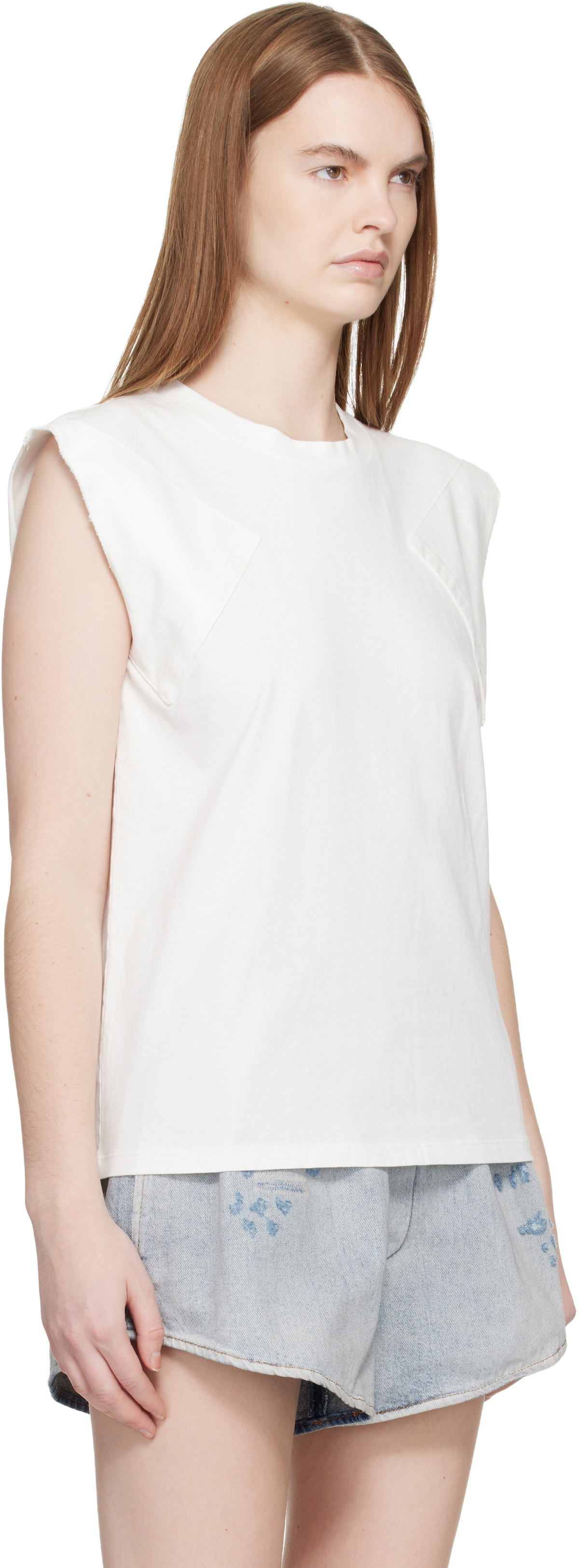 MM6 Maison Margiela Off-White Tank Top