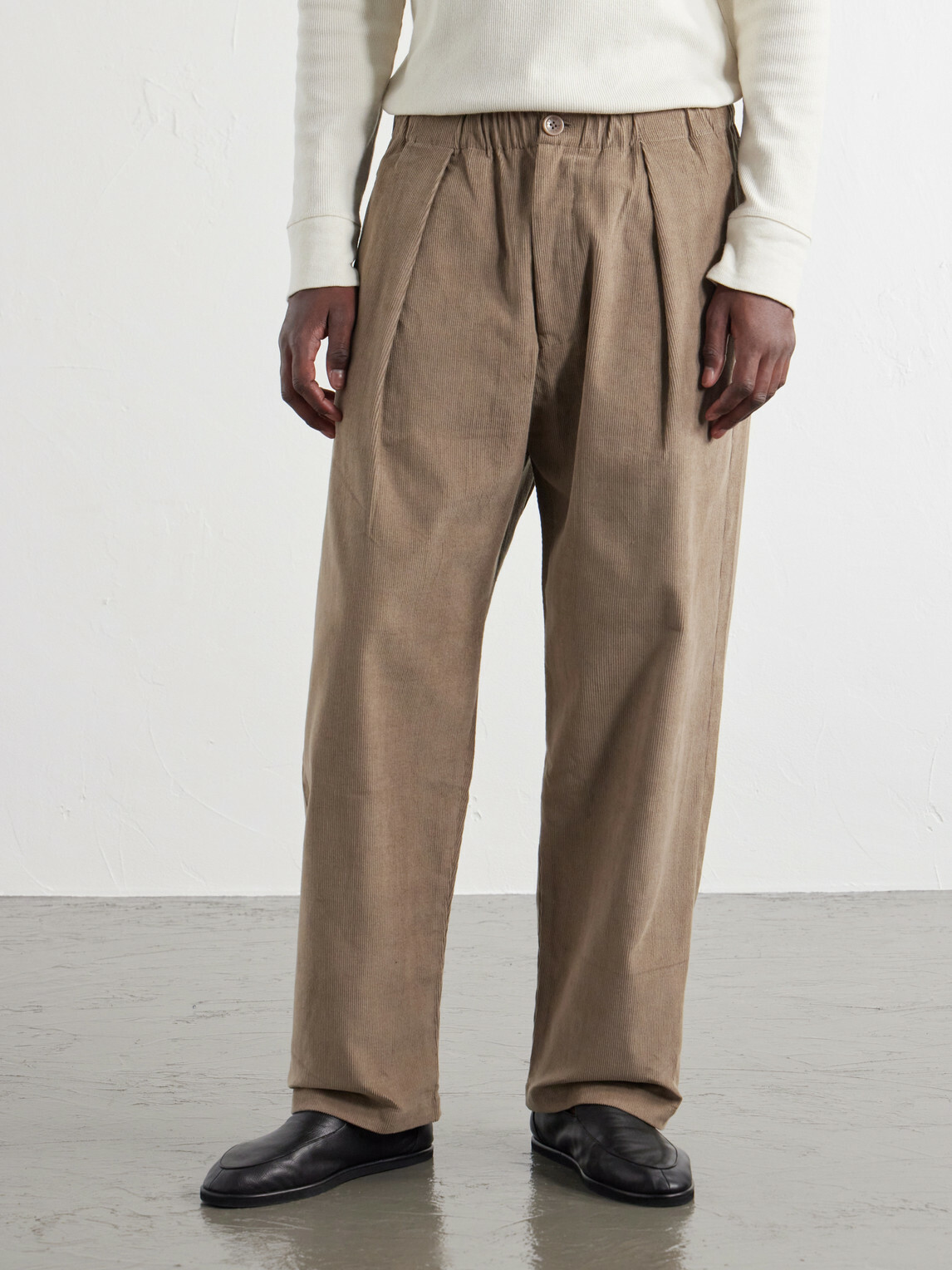 Kardo - Taka Straight-Leg Emrboidered Cotton-Corduroy Trousers - Neutrals