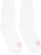Balenciaga White 'BB' Homewear Socks