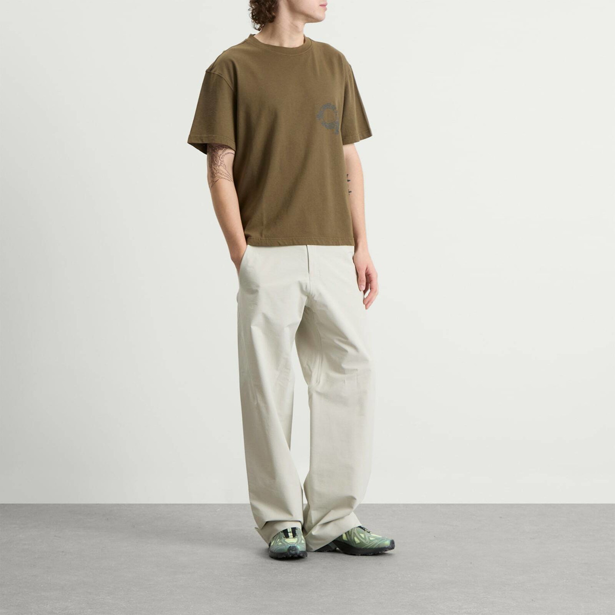 KA_YO_Prototype Men's Boxy Graphic T-Shirt in Mole