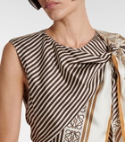 Loewe Paula's Ibiza striped silk satin top