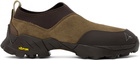 ROA Brown Slip On Sneakers