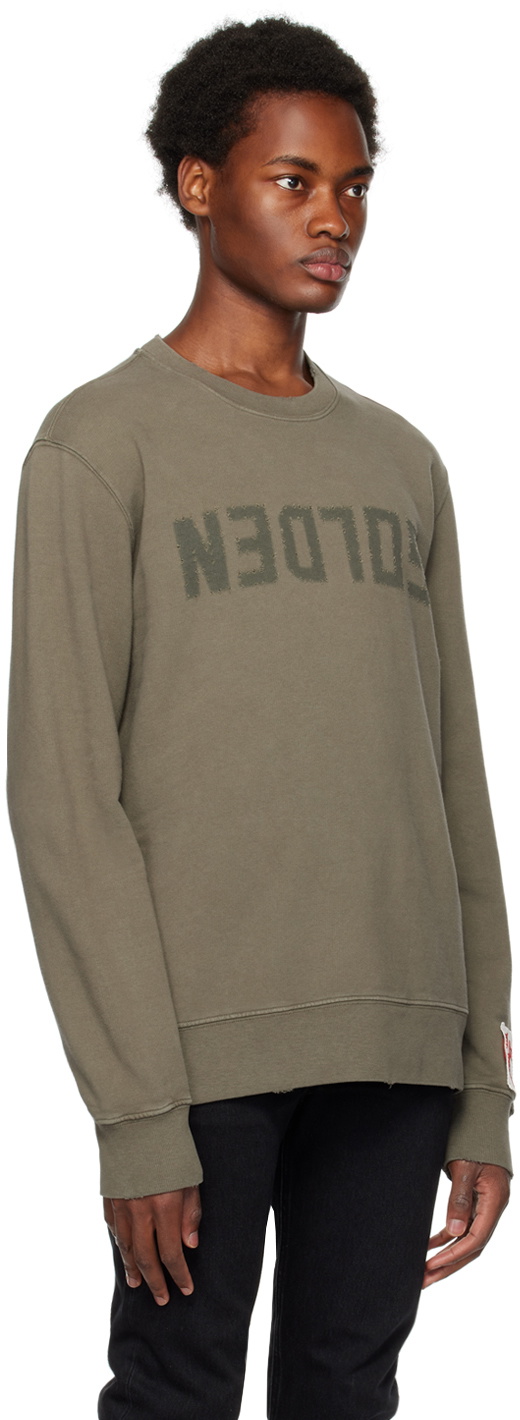 Golden Goose Khaki Distressed Sweatshirt