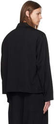 Y's For Men Black Flap Pocket Jacket