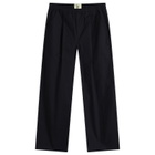 Folk Men's Drawcord Loose Trouser in Navy Ripstop