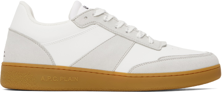 Photo: A.P.C. White & Gray Plain Sneakers