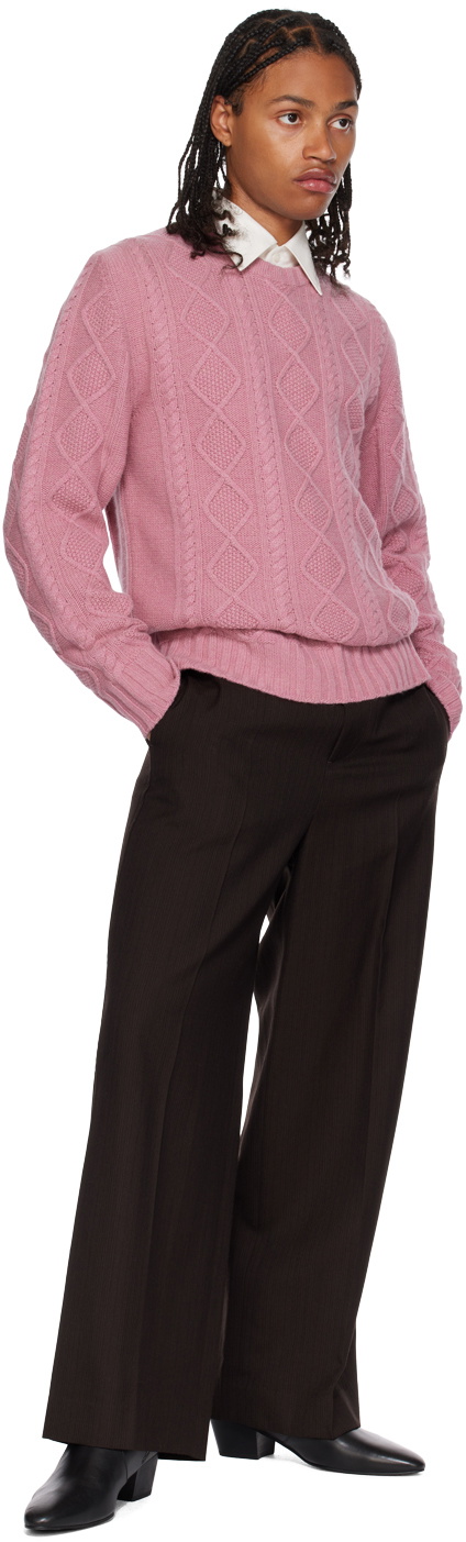 Husbands Pink Crewneck Sweater