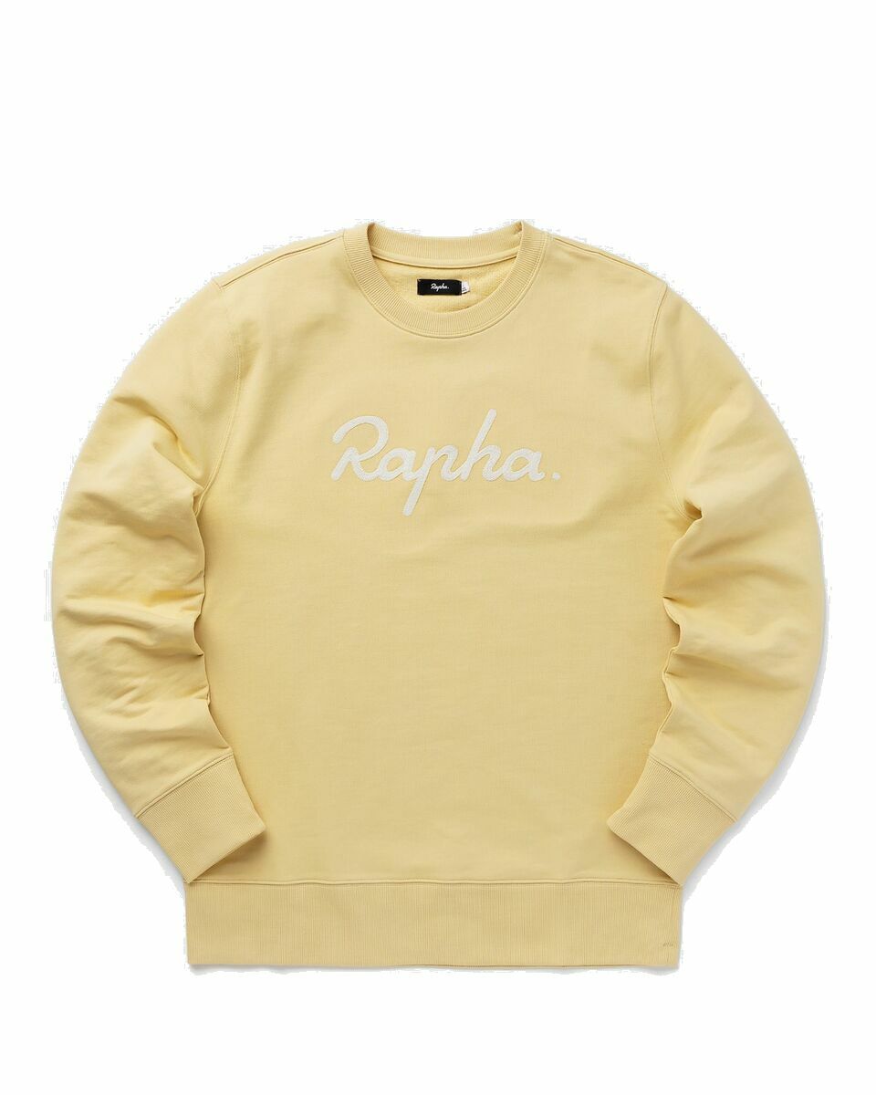 Photo: Rapha Logo Sweatshirt Yellow - Mens - Sweatshirts