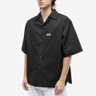 GCDS Men's Low Band Logo Bowling Shirt in Black