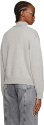 Han Kjobenhavn Gray Rib Trim Turtleneck