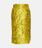 Dries Van Noten - Wrinkled jacquard midi skirt