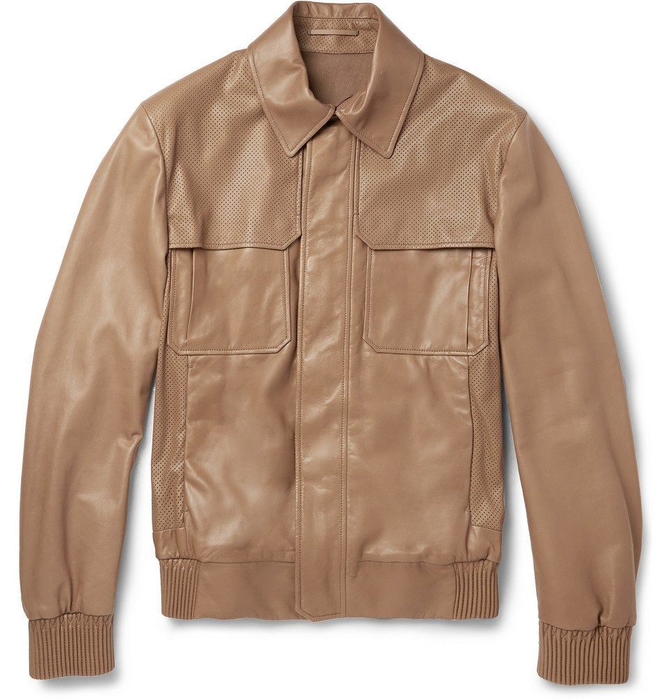 Berluti Men's Suede-Leather Varsity Jacket, Caramel, Men's, 52R EU (41r Us), Coats Jackets & Outerwear Leather Jackets
