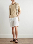 Loro Piana - Tsubaki Cotton and Silk-Blend Chenille Polo Shirt - Neutrals