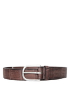 Orciani Brown Crocodile Belt
