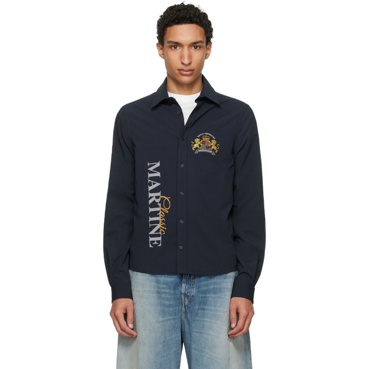 Photo: Martine Rose Navy Sleazy Sports Shirt