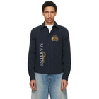 Martine Rose Navy Sleazy Sports Shirt