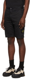 Stone Island Black Cotton Shorts