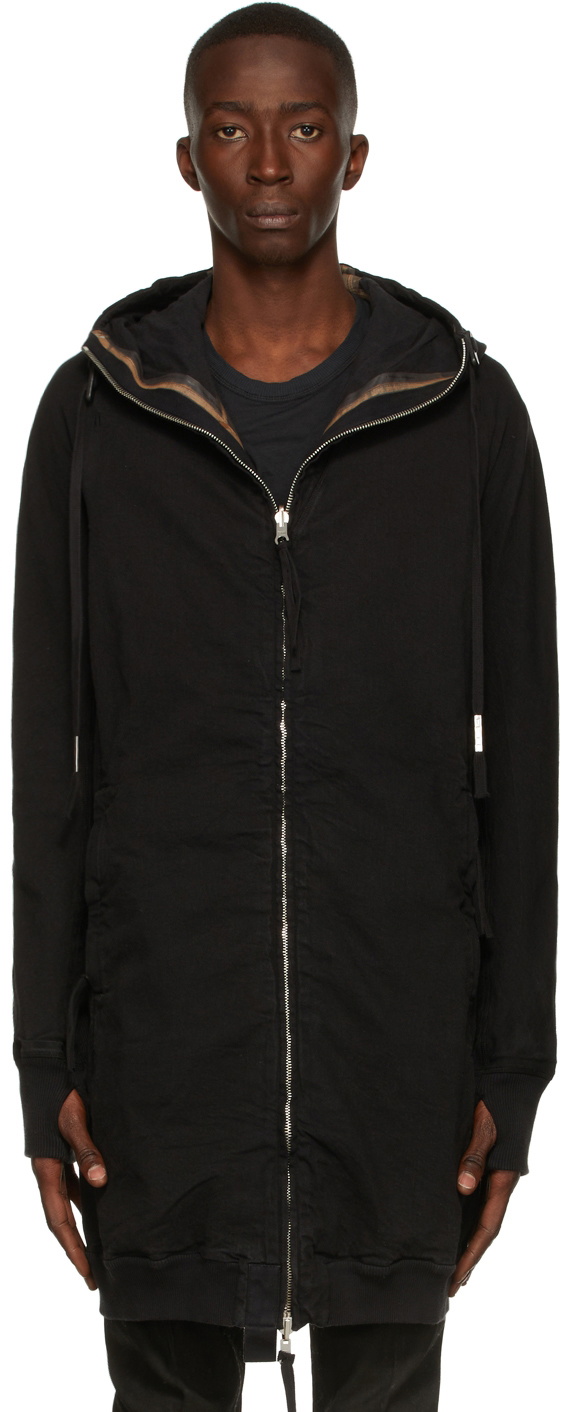 Boris Bidjan Saberi Black Hybrid Zipper 3.1 Coat Boris Bidjan Saberi