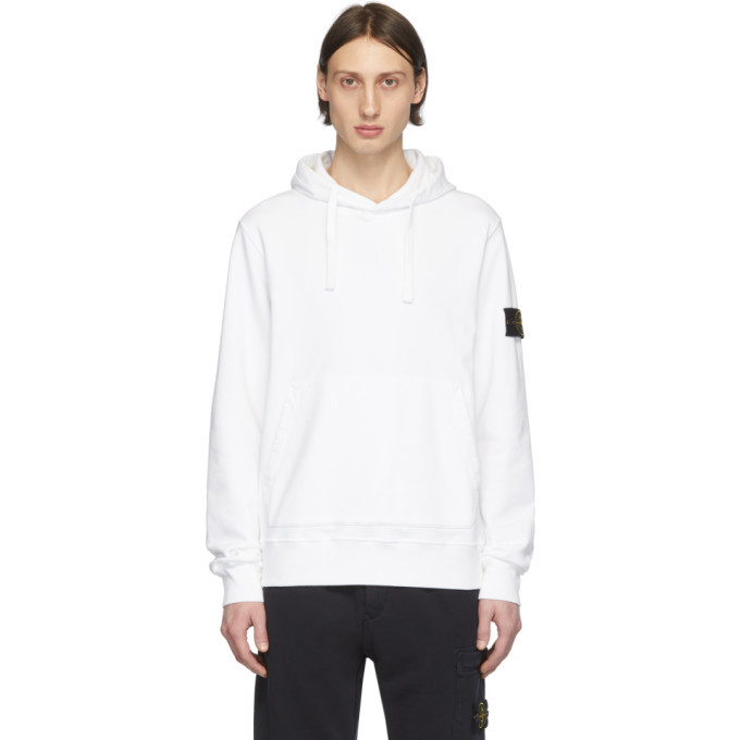 Photo: Stone Island White Pullover Hoodie