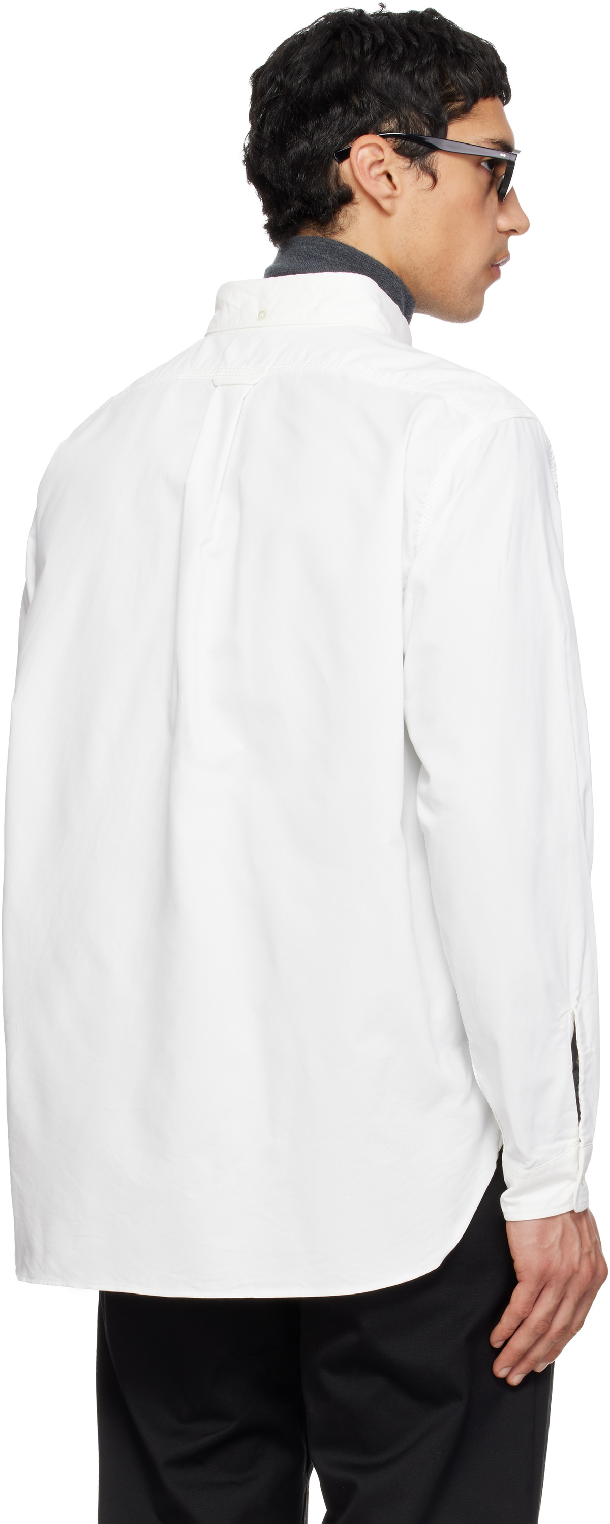 nanamica Off-White Button Down Wind Shirt Nanamica