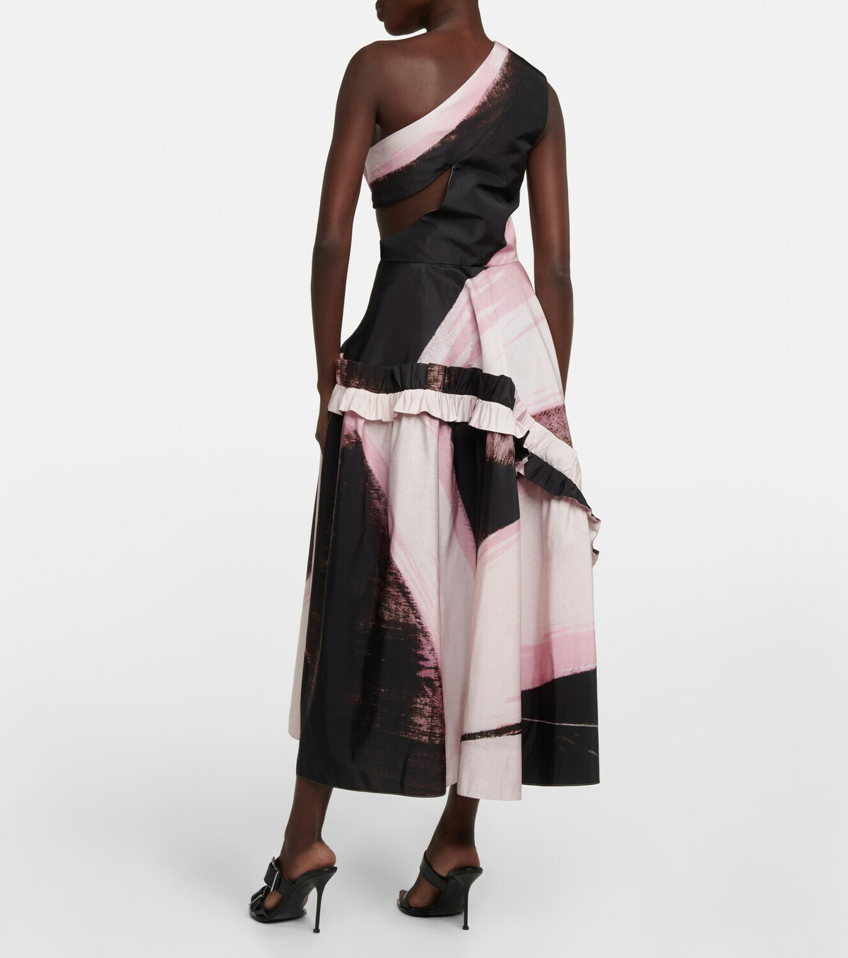 Marjorie - Elegant One Shoulder Midi Dress