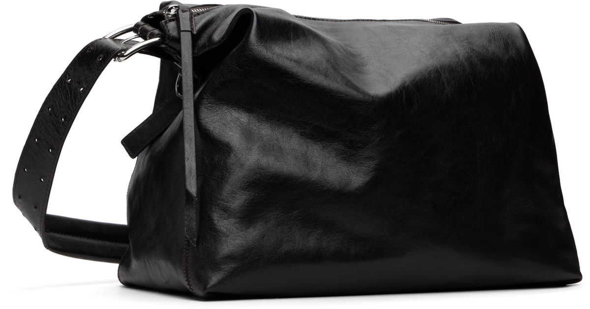 LEMAIRE Brown Small Belted Leather Bag