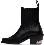 Toga Virilis Black Leather Chelsea Boots