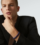 Mateo Set of 2 14kt gold beaded bracelets with lapis lazuli and onyx