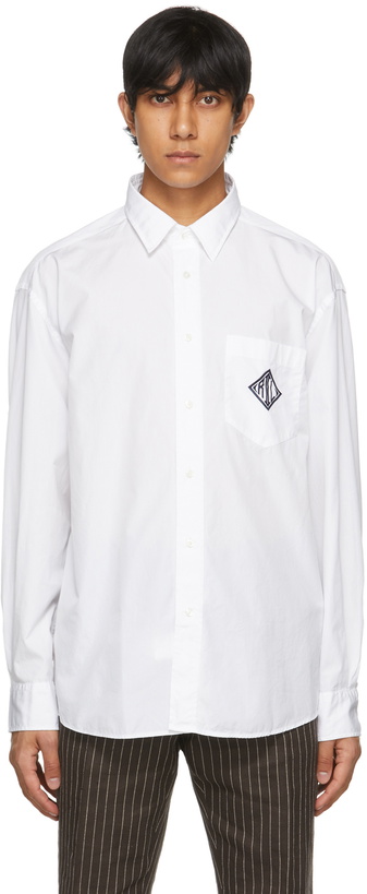 Photo: Ralph Lauren Purple Label White Poplin Monogram Shirt