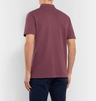 Sunspel - Riviera Slim-Fit Cotton-Mesh Polo Shirt - Burgundy