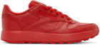 Maison Margiela Red Reebok Edition Classic Leather Tabi Sneakers