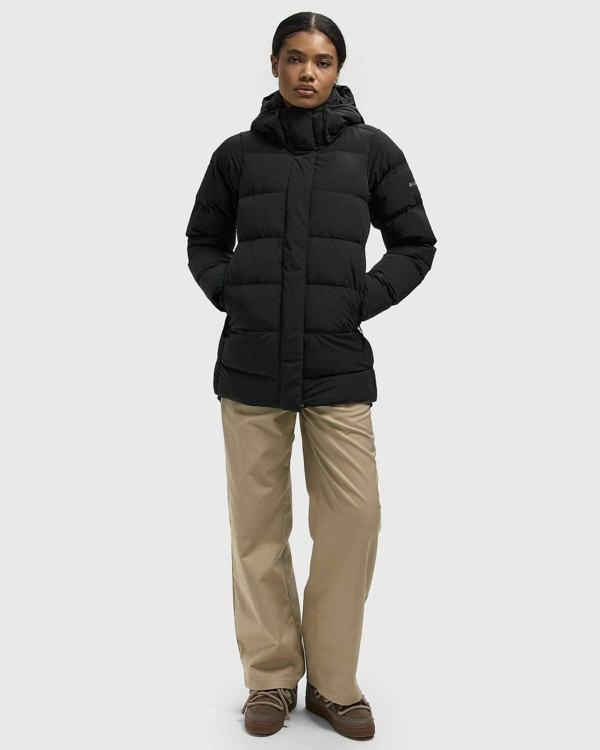 Columbia Amaze Puff™ Mid Hooded Jacket Black Womens Down & Puffer Jacket