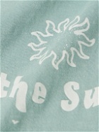 Hartford - Fun Sun Printed Slub Cotton-Jersey T-Shirt - Blue