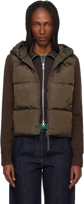 Photo: Canada Goose Brown HyBridge Wide Quilt Knit Down Jacket