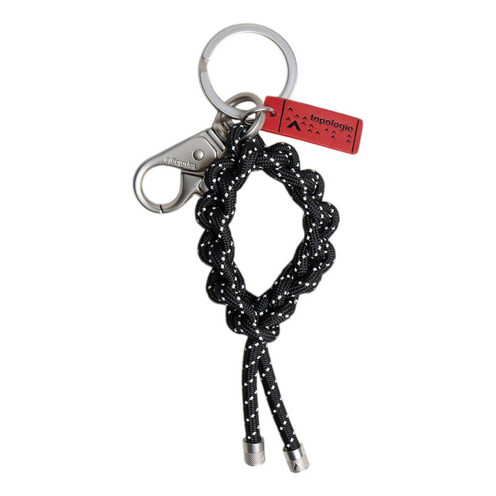 Photo: Topologie Krans Keychain in Black Reflective