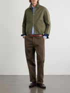 Drake's - Straight-Leg Peached Cotton-Twill Trousers - Brown