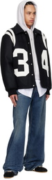 AMBUSH Black & White Varsity Bomber Jacket