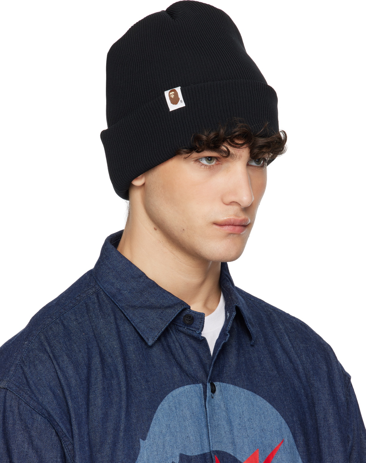 BAPE Black Logo Knit Beanie